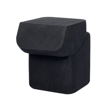 Camille End Table - Black Lavastone