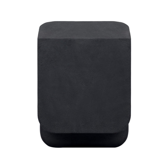 Camille End Table - Black Lavastone