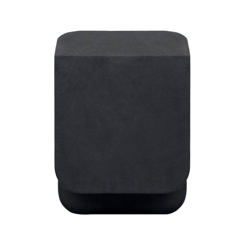 Camille End Table - Black Lavastone