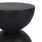 Kolina End Table - Black Lavastone