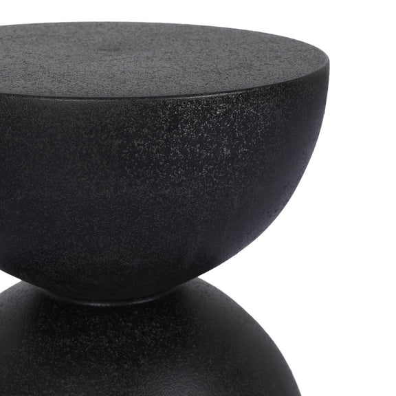 Kolina End Table - Black Lavastone