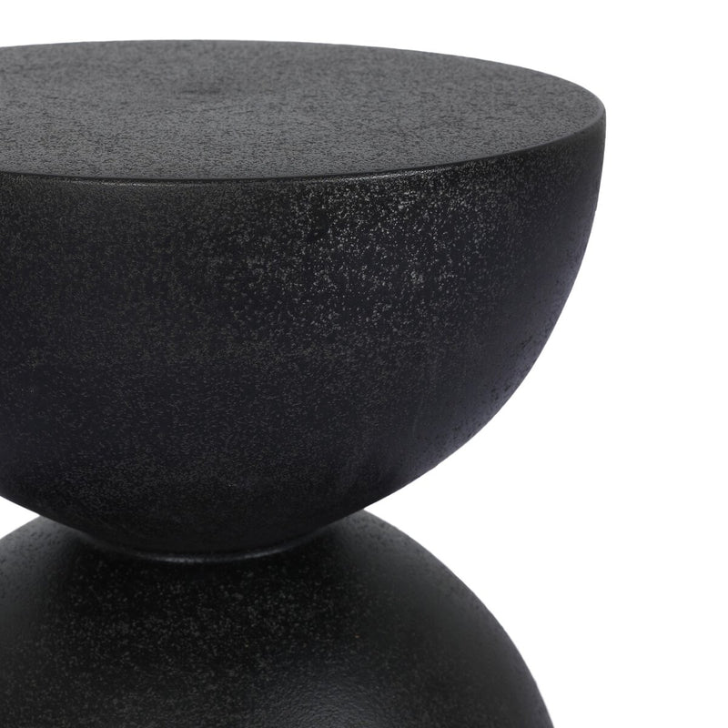 Kolina End Table - Black Lavastone