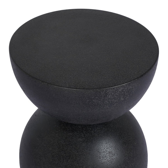 Kolina End Table - Black Lavastone