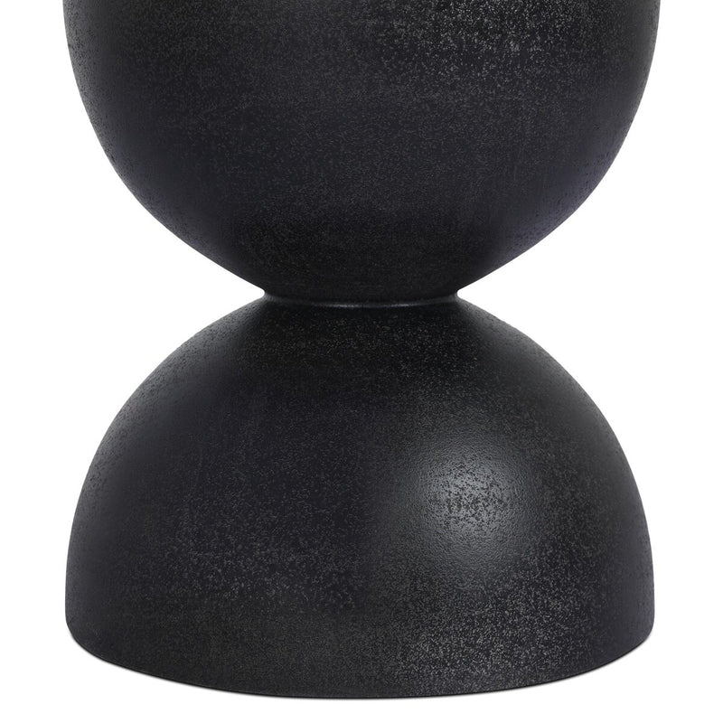 Kolina End Table - Black Lavastone