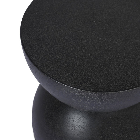 Kolina End Table - Black Lavastone