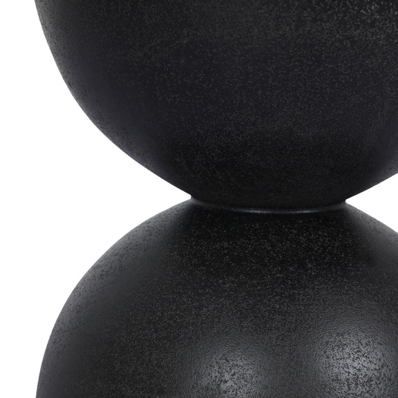 Kolina End Table - Black Lavastone