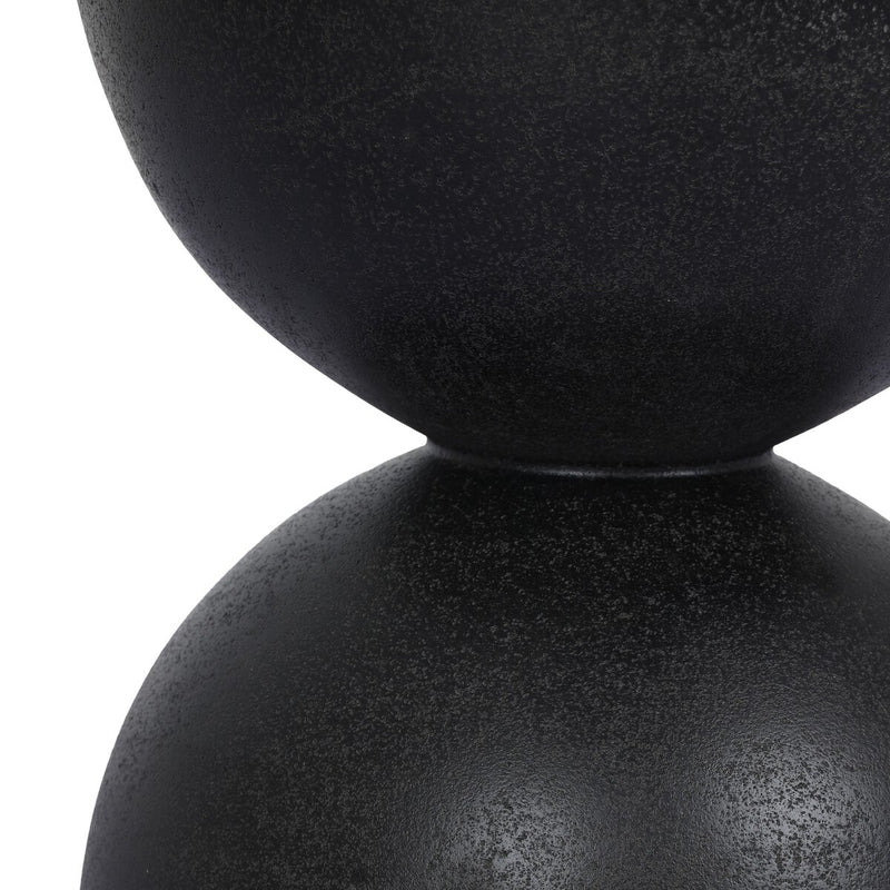 Kolina End Table - Black Lavastone
