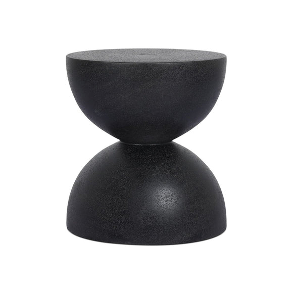 Kolina End Table - Black Lavastone