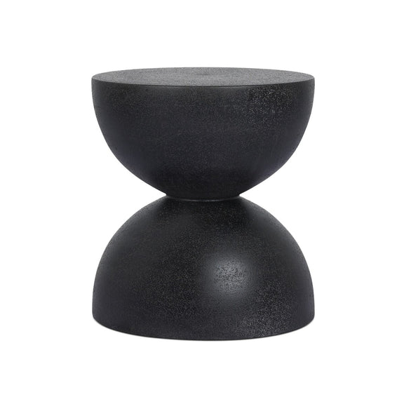 Kolina End Table - Black Lavastone