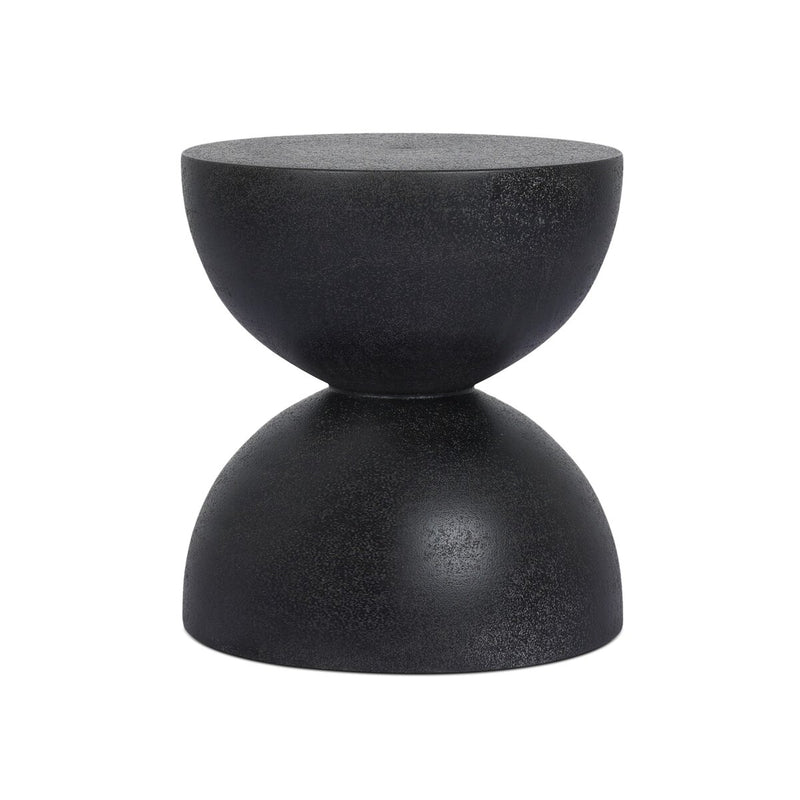 Kolina End Table - Black Lavastone