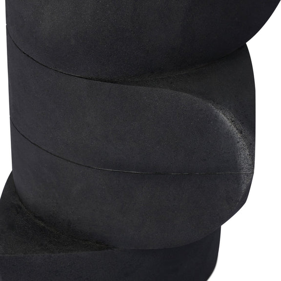 Rockie End Table - Black Lavastone
