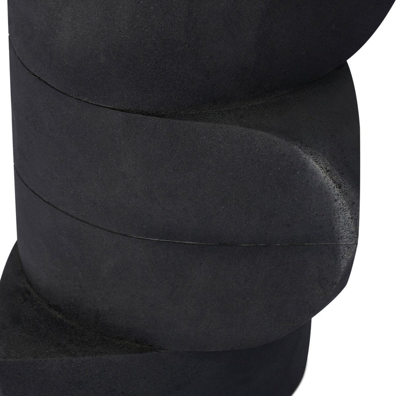 Rockie End Table - Black Lavastone