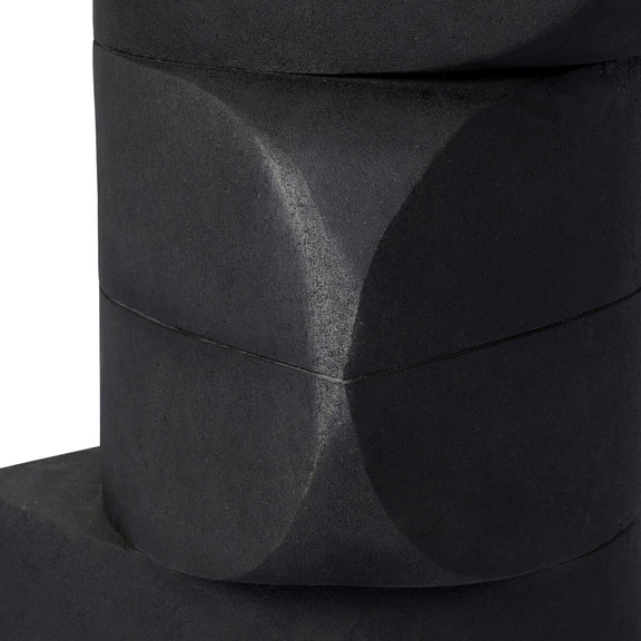 Rockie End Table - Black Lavastone