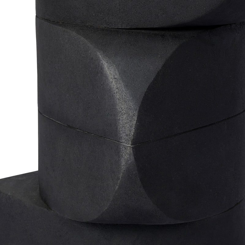 Rockie End Table - Black Lavastone