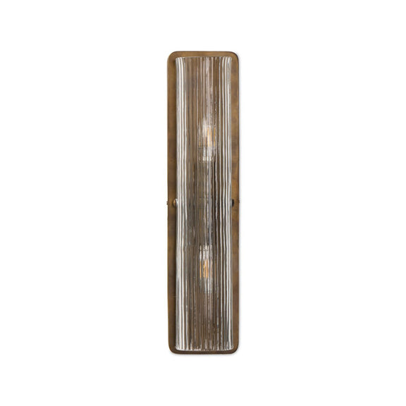 Kenji Sconce - Clear Reeded Glass