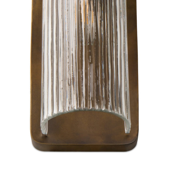 Kenji Sconce - Clear Reeded Glass
