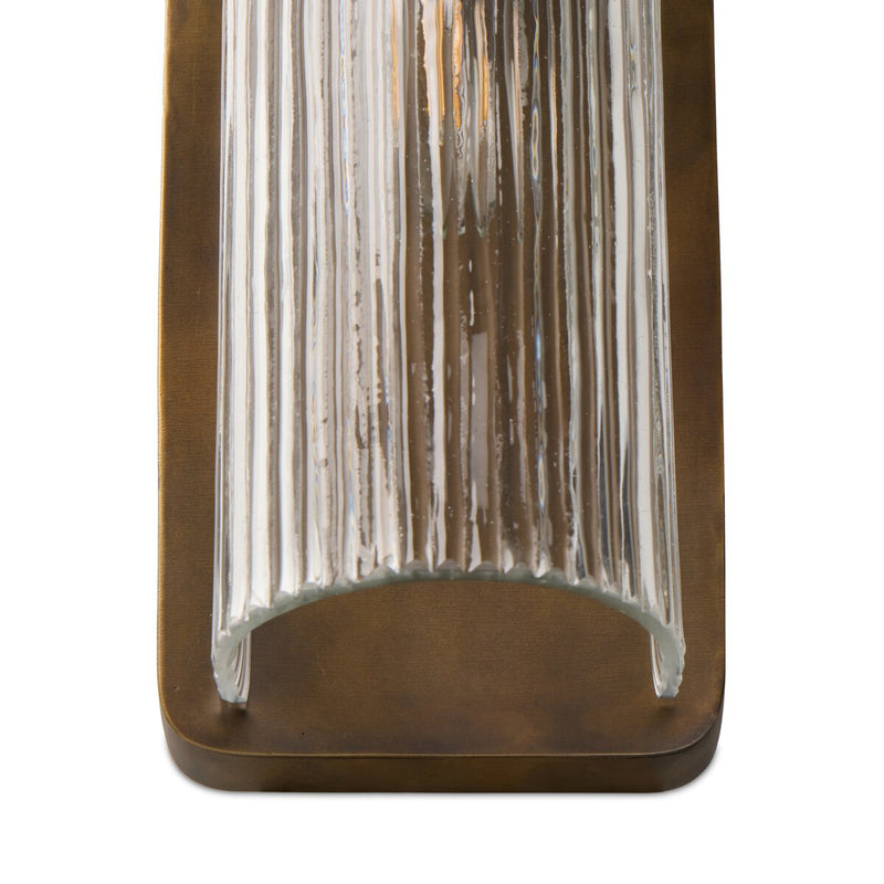 Kenji Sconce - Clear Reeded Glass