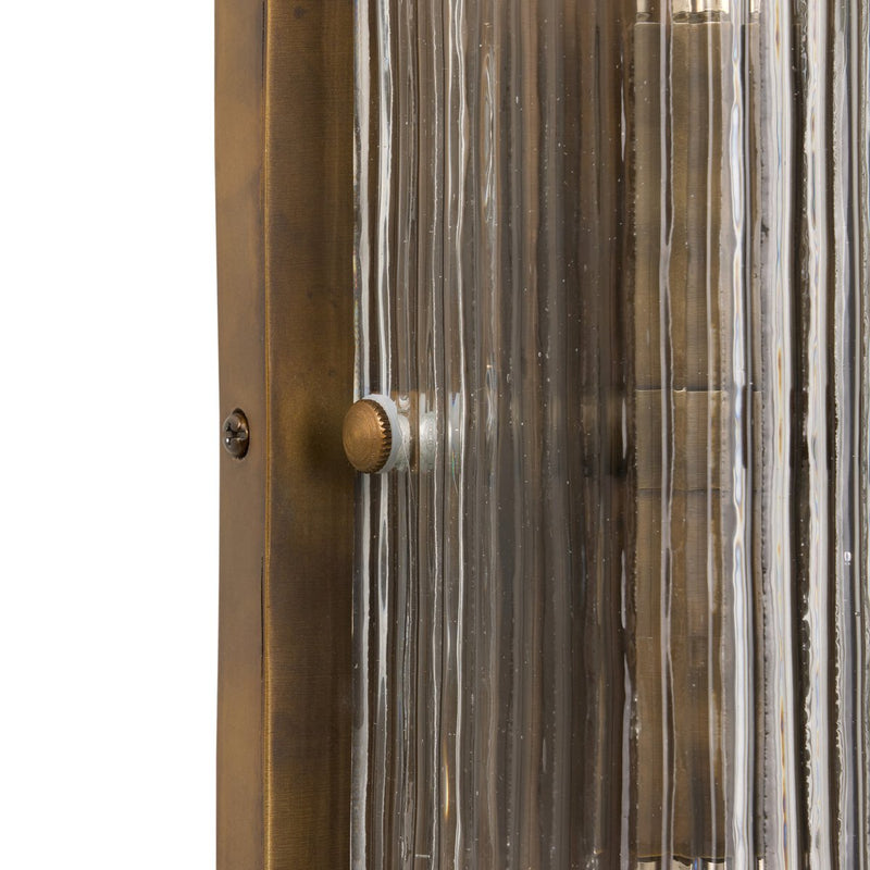 Kenji Sconce - Clear Reeded Glass