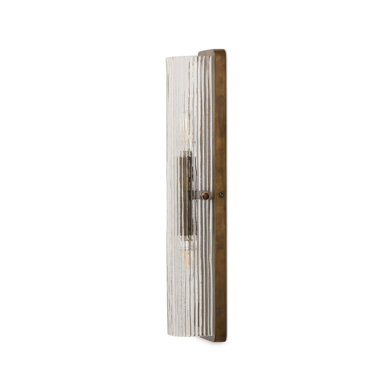 Kenji Sconce - Clear Reeded Glass