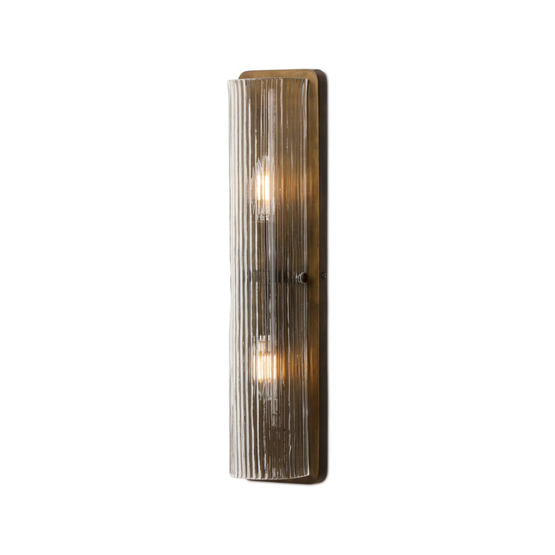 Kenji Sconce - Clear Reeded Glass