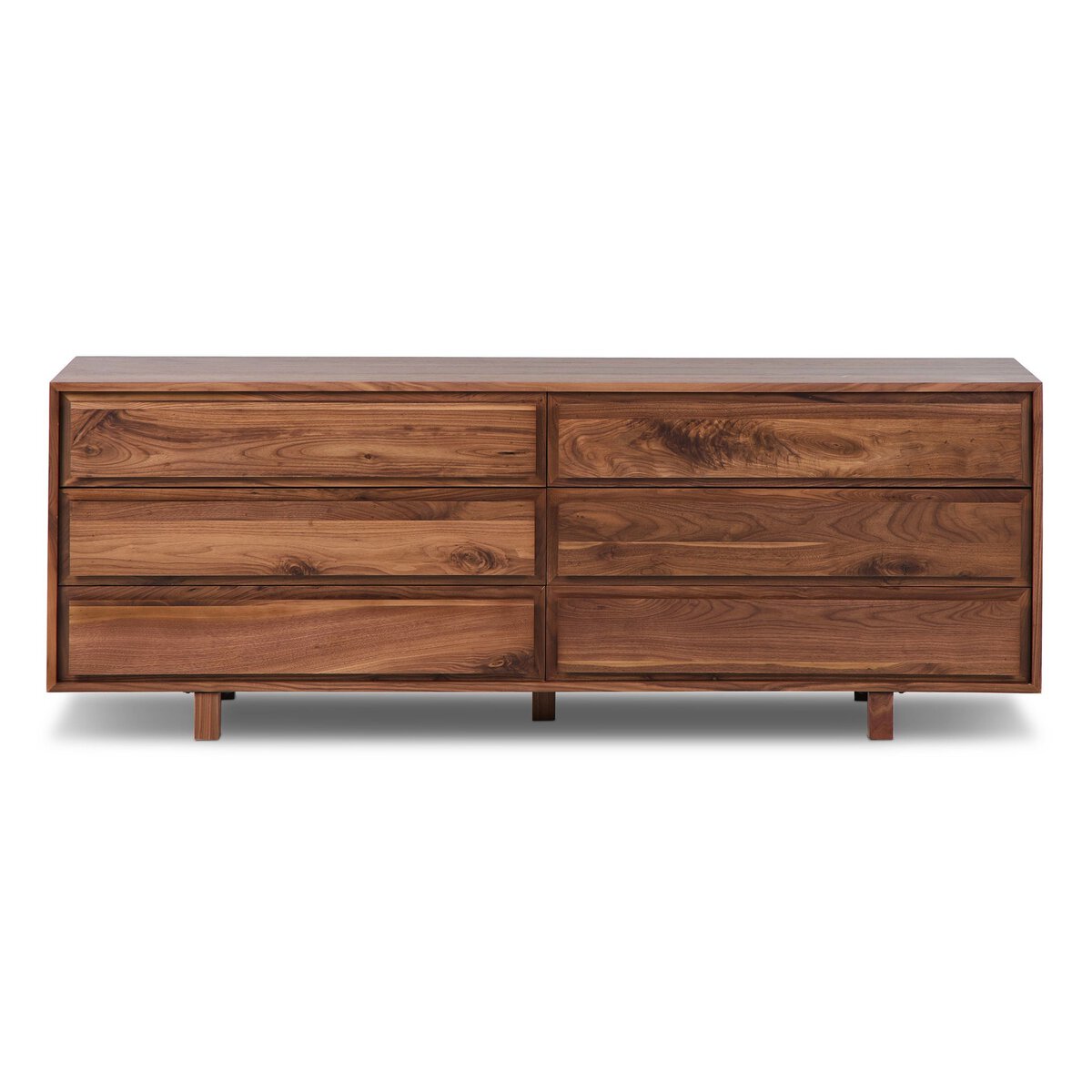 Stafford 6 Drawer Dresser - Walnut Natural