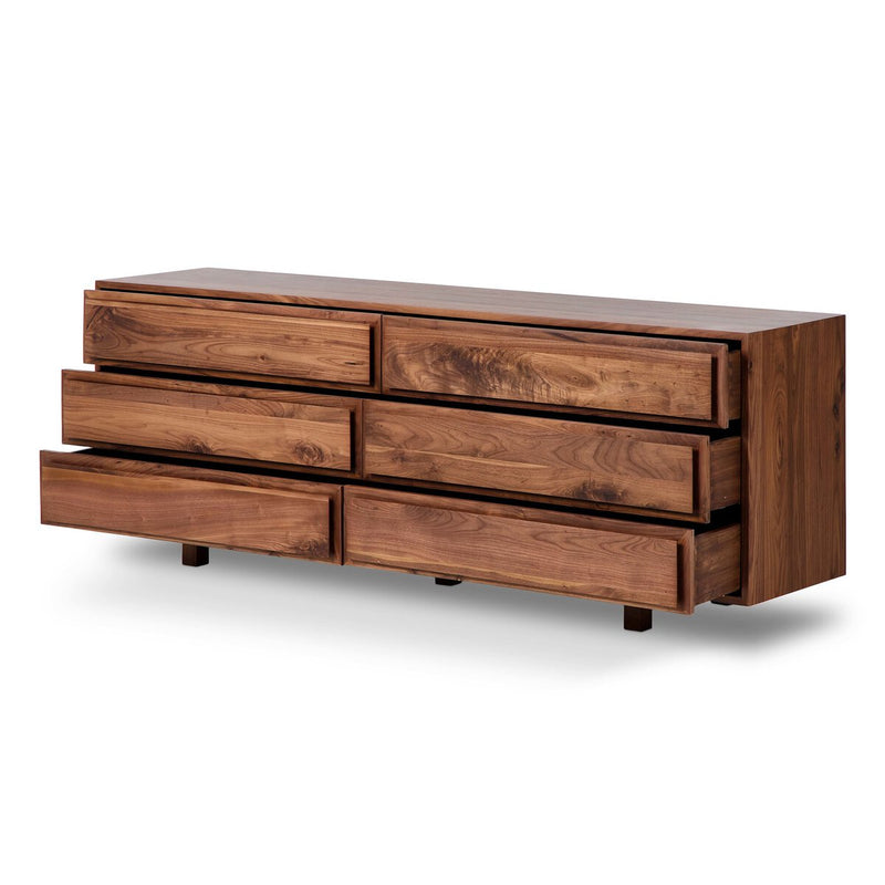 Stafford 6 Drawer Dresser - Walnut Natural