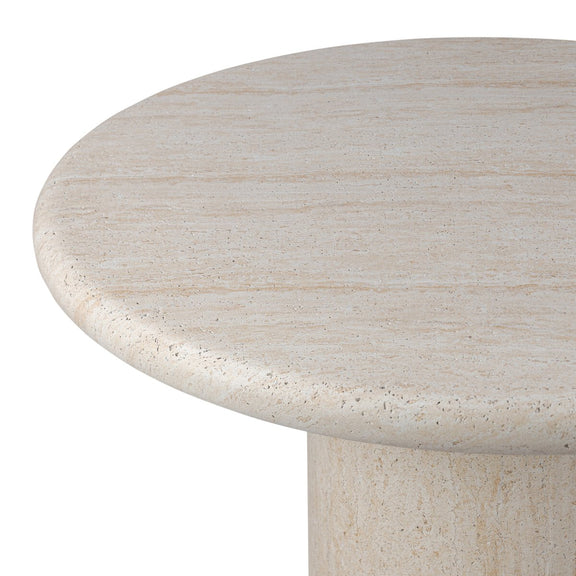 Poole Outdoor Round Dining Table - Textured Sand Concrete