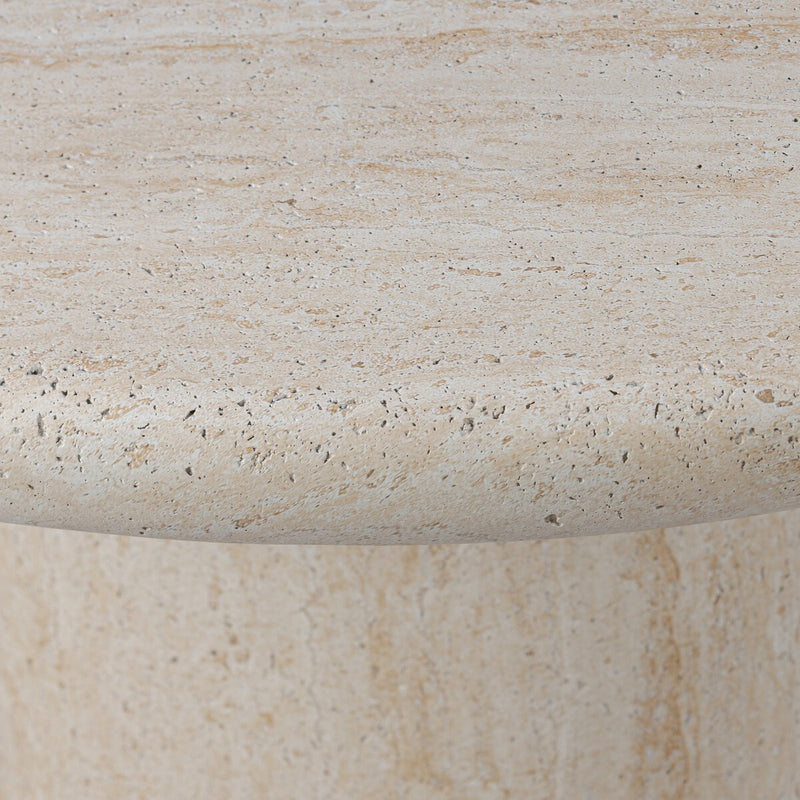 Poole Outdoor Round Dining Table - Textured Sand Concrete