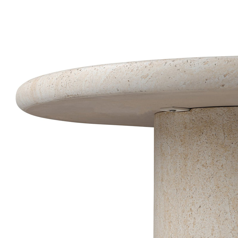 Poole Outdoor Round Dining Table - Textured Sand Concrete