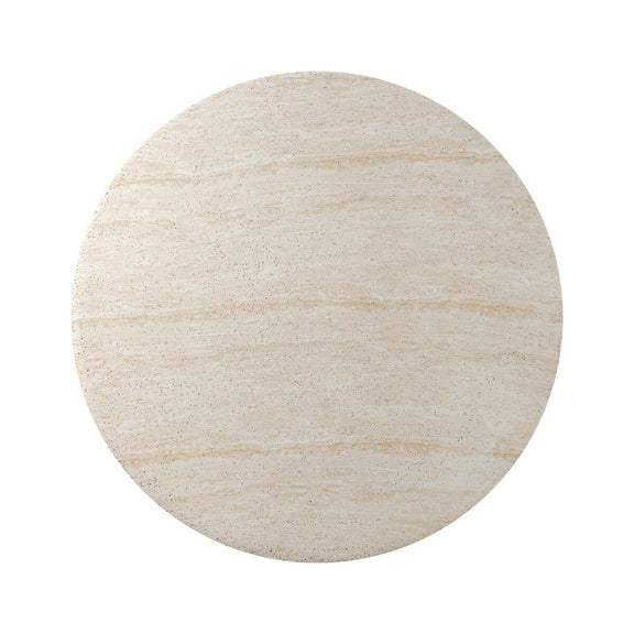 Poole Outdoor Round Dining Table - Textured Sand Concrete