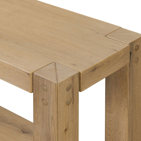 Emmer Console Table - Aged Smoked Oak