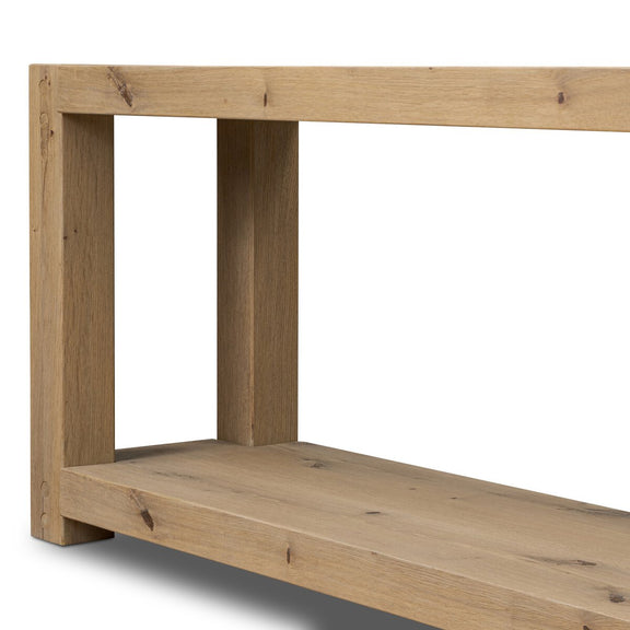 Emmer Console Table - Aged Smoked Oak