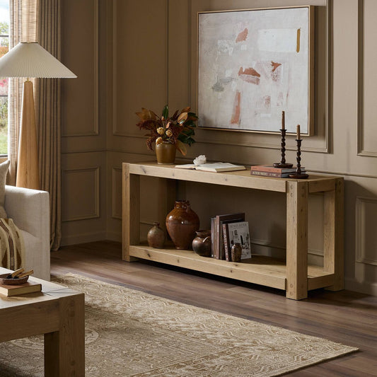 Emmer Console Table - Aged Smoked Oak