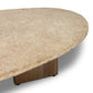 Telma Coffee Table - Chiseled Beige Lavastone