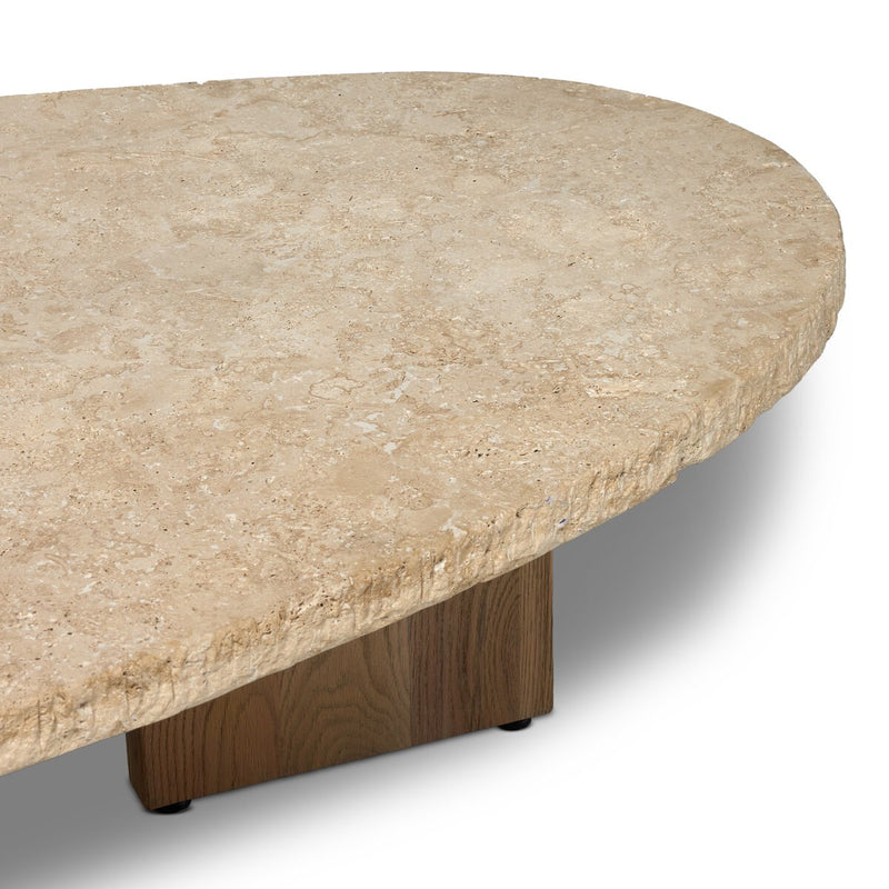 Telma Coffee Table - Chiseled Beige Lavastone