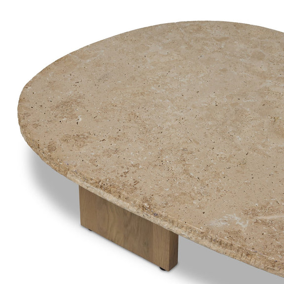 Telma Coffee Table - Chiseled Beige Lavastone