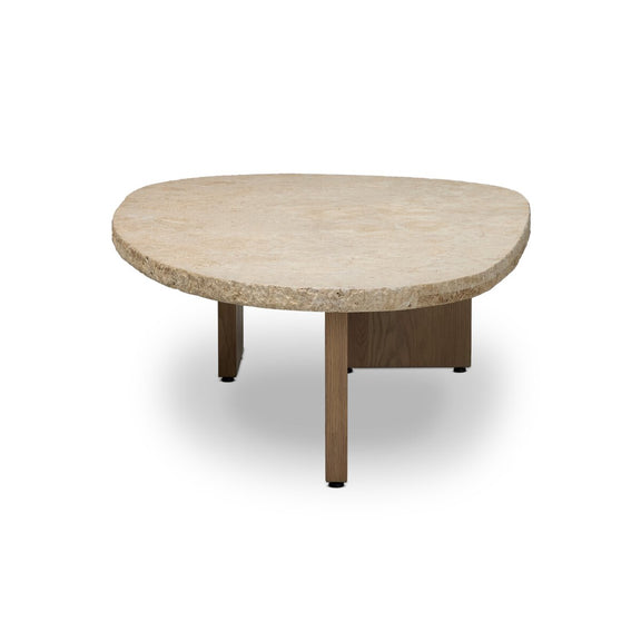 Telma Coffee Table - Chiseled Beige Lavastone