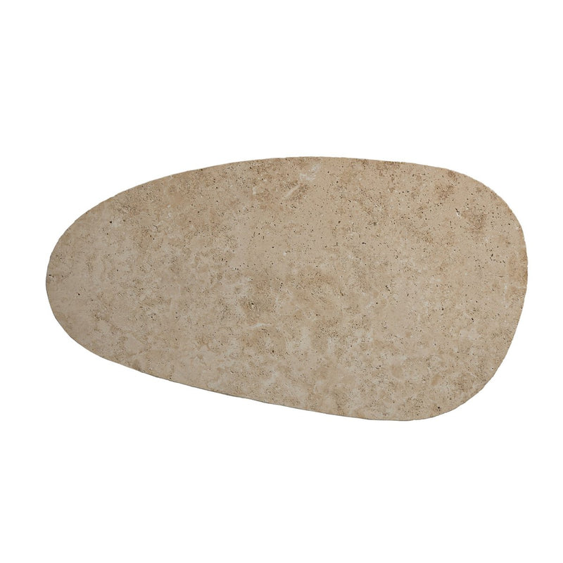 Telma Coffee Table - Chiseled Beige Lavastone