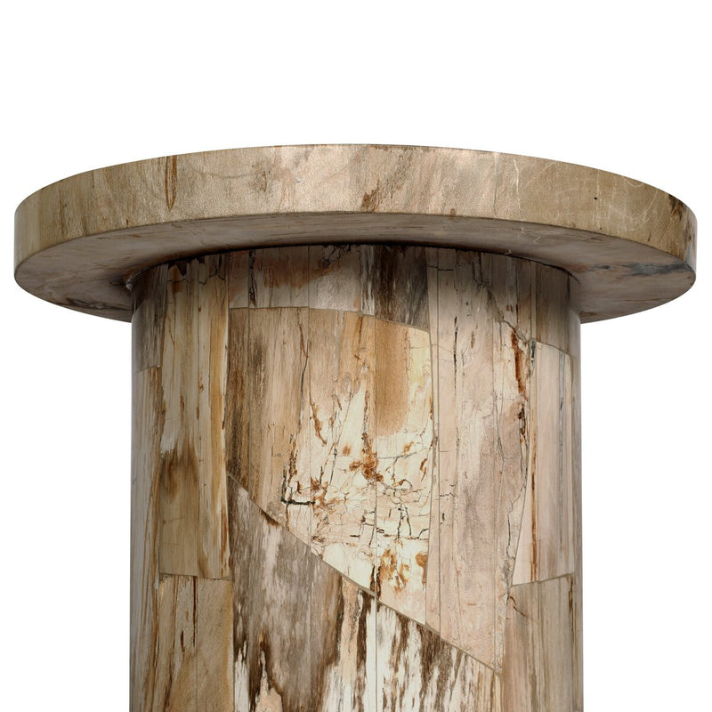 Aida End Table - Light Petrified Wood