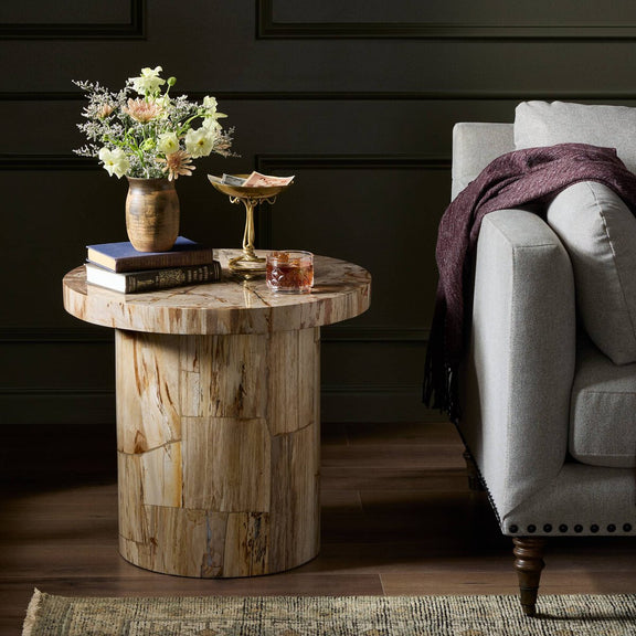 Aida End Table - Light Petrified Wood