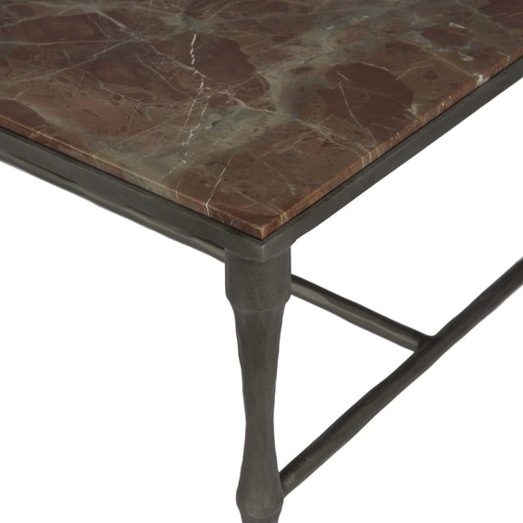 Sandra Coffee Table - Smoke And Russet Marble