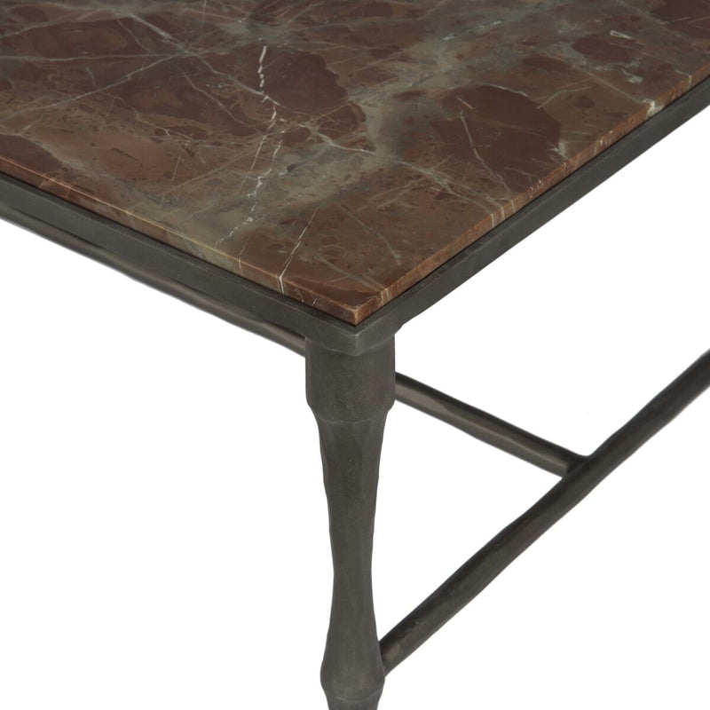 Sandra Coffee Table - Smoke And Russet Marble