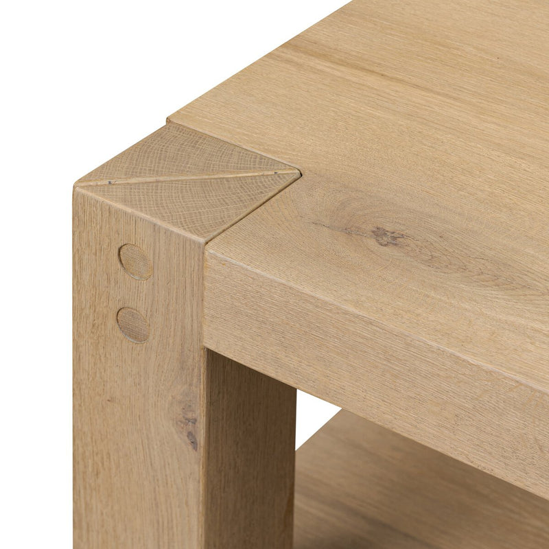 Emmer End Table - Aged Smoked Oak