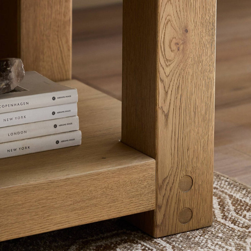 Emmer End Table - Aged Smoked Oak