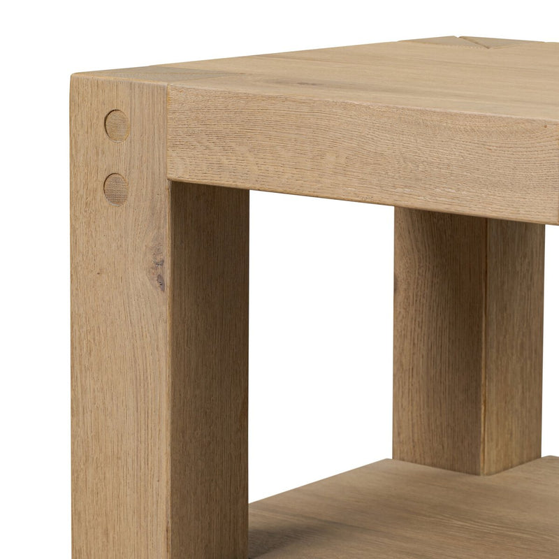 Emmer End Table - Aged Smoked Oak