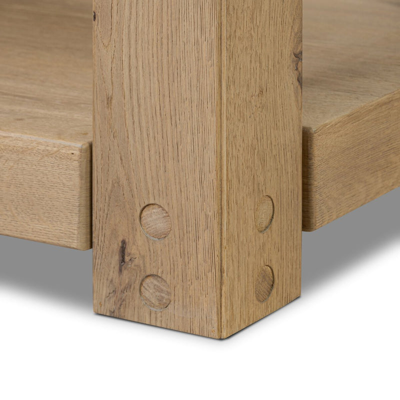 Emmer End Table - Aged Smoked Oak