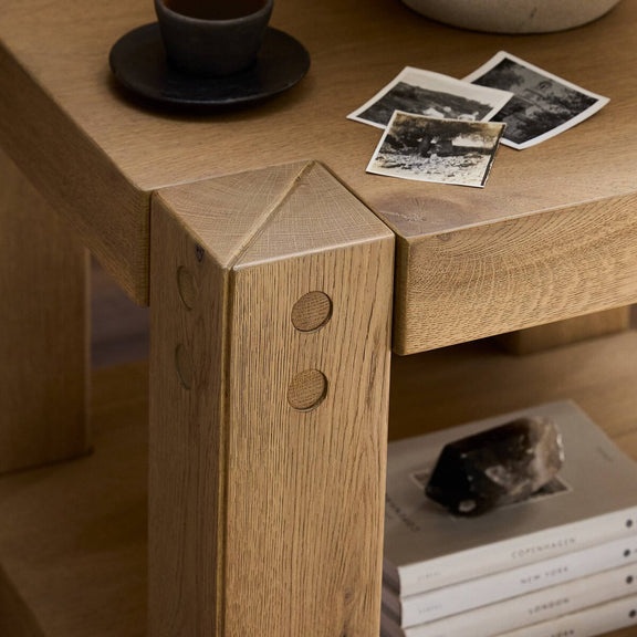 Emmer End Table - Aged Smoked Oak