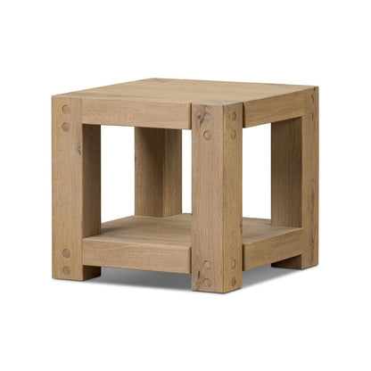 Emmer End Table - Aged Smoked Oak