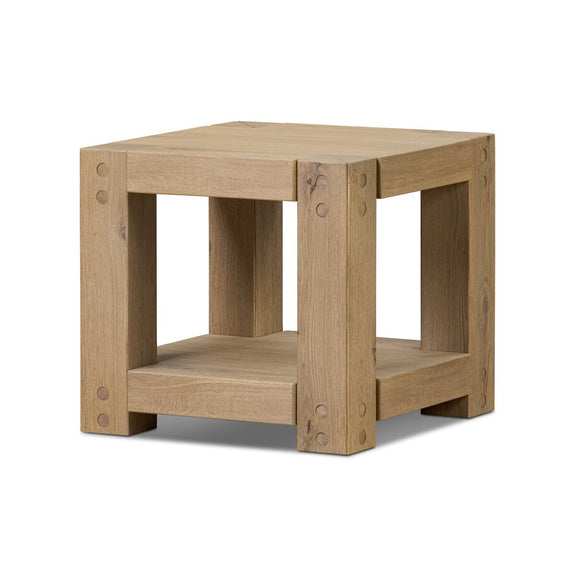Emmer End Table - Aged Smoked Oak