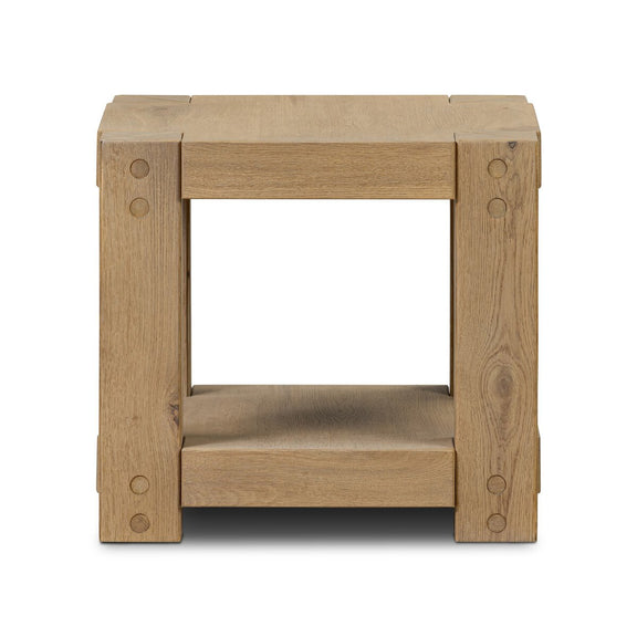 Emmer End Table - Aged Smoked Oak